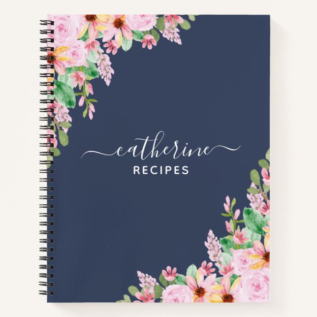 Blumenmarschone eigene Kochbuch-Rezept zum Schreib Notizbuch (Vorderseite)