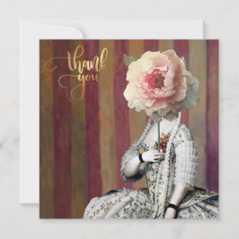 Blumenmaske ein und aus Diva Dankeskarte