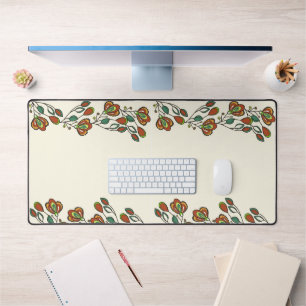 Blumenmatte - Nahtloses Muster endloser Blume Schreibtischunterlage