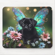 Blumenmaus Mops Welppy Mousepad