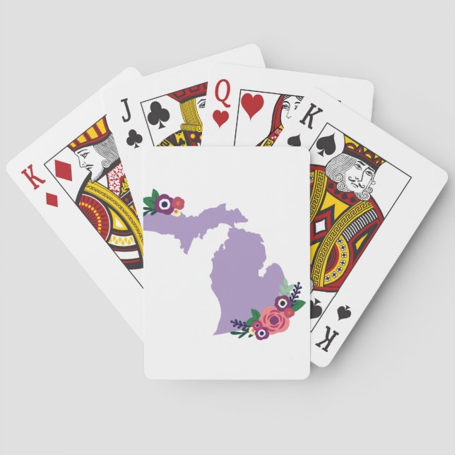Blumenmichigan Spielkarten (Rückseite)