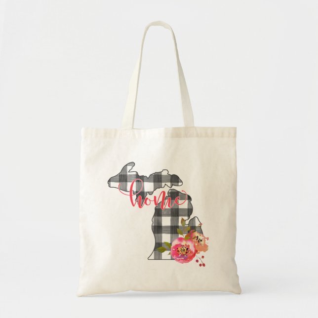 Blumenmichigan-Taschen-Tasche Tragetasche (Vorne)