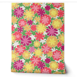 Blumenmischung Tapete