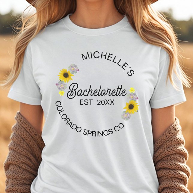 Blumenmodern Est. Jahr Junggeselinnen-Abschied Tri-Blend Shirt (Von Creator hochgeladen)