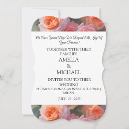 Blumenmodern Hochzeitseinladung Einladung