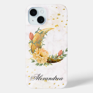 Blumenmond, Beige und Gelbe Grafik Case-Mate iPhone Hülle