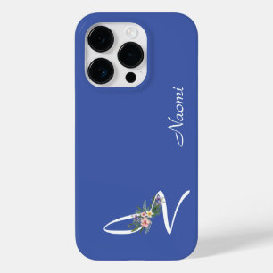 Blumenmonogramm Letter M-Übernahmegeschenk Case-Mate iPhone 14 Pro Hülle