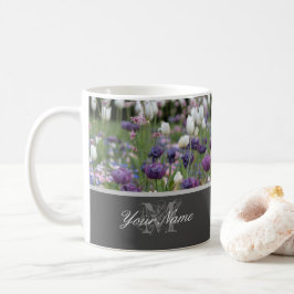 Blumenmonogramm mit blumengeschmückten Gefühlen! Kaffeetasse