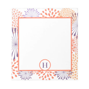 Blumenmonogramm  notizblock