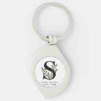 Blumenmonogramm S Untersetzer - Gute Dinge brauche