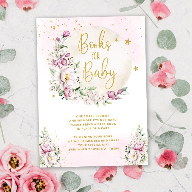 Blumenmoon Rosa Bücher für Baby Begleitkarte (Von Creator hochgeladen)