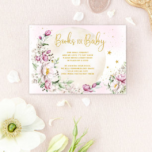 Blumenmoon Rosa Bücher für Baby Begleitkarte