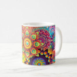 Blumenmosaik Kaffeetasse