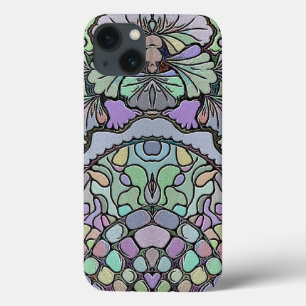Blumenmosaik-Muster für abstrakte lila Pansy-Mosai Case-Mate iPhone Hülle