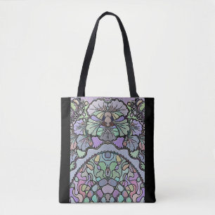 Blumenmosaik-Muster für abstrakte lila Pansy-Mosai Tasche