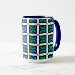 Blumenmotif-Kaffee Tasse