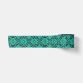 Blumenmotiv "Grüne Blume", böhmisches Muster Satinband
