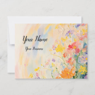 Blumenmotiv in Ölfarben Postkarte