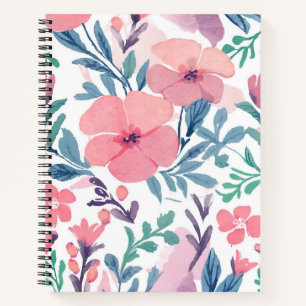 Blumenmotivation SpiralNotebook Notizbuch