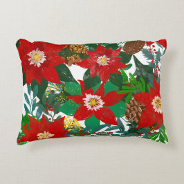 Blumenmotive für die Weihnachtszeit Dekokissen