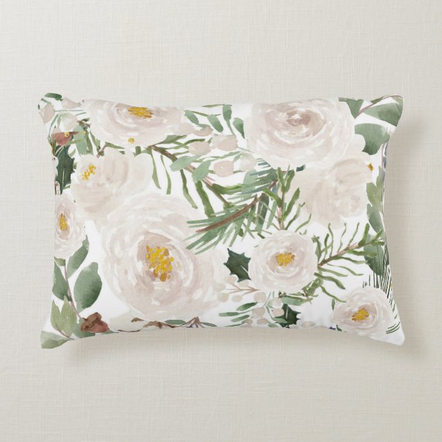Blumenmotive für die Weihnachtszeit Dekokissen (Vorderseite)
