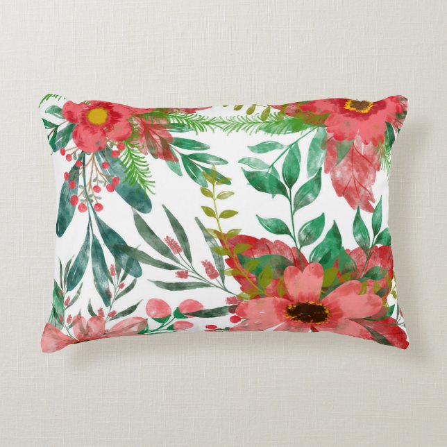 Blumenmotive für die Weihnachtszeit Dekokissen (Vorderseite)