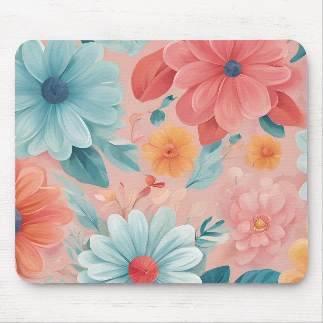 Blumenmousepad - Stilvolle Blume Design-Schreibtis Mousepad (Vorne)