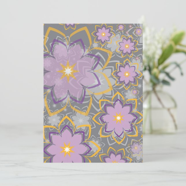 Blumenmuster 10 dankeskarte (Stehend Vorderseite)