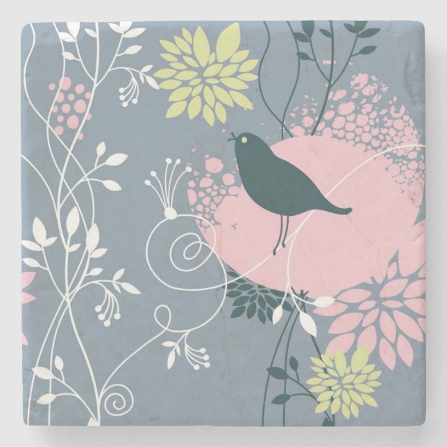 Blumenmuster 10 steinuntersetzer (Vorderseite)