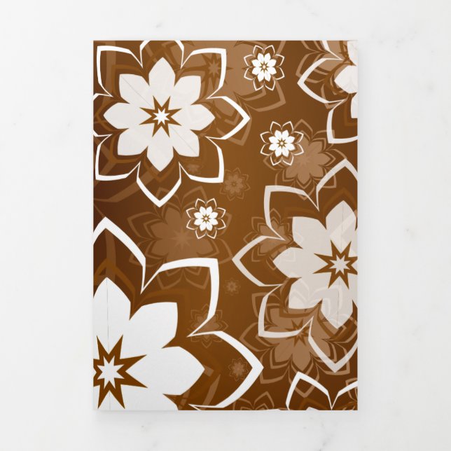 Blumenmuster 13 dreifach gefaltete urlaubskarte (Cover)
