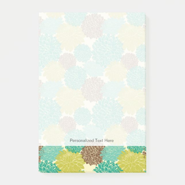 Blumenmuster 13 post-it klebezettel (Vorderseite)