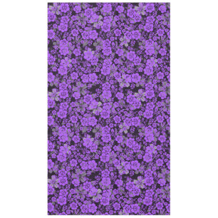 Blumenmuster 15.Lila.b Schwarze BG Tischdecke