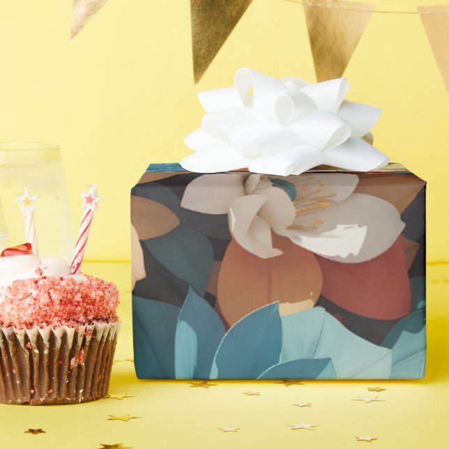 Blumenmuster 15 | Schleifpapier Geschenkpapier (Geburtstagsparty)
