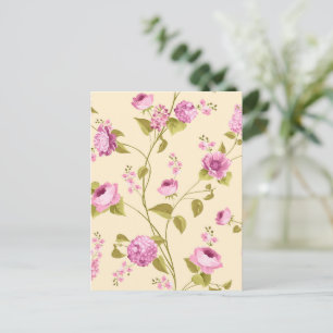 Blumenmuster 16 postkarte