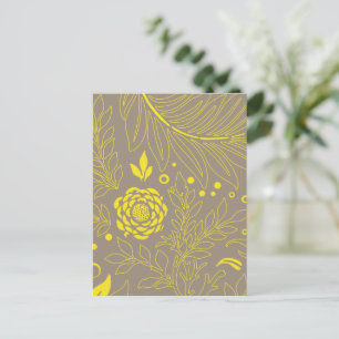 Blumenmuster 18 feiertagspostkarte