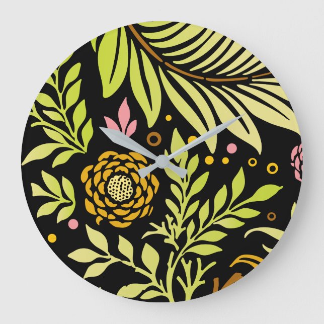 Blumenmuster 18 große wanduhr (Vorderseite)