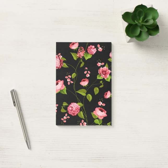 Blumenmuster 18 post-it klebezettel (Büro)