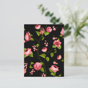 Blumenmuster 18 postkarte