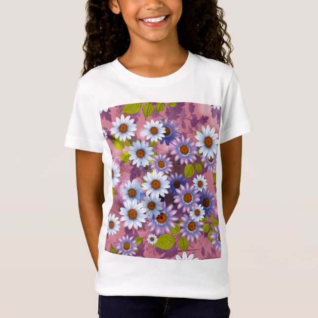 Blumenmuster 1 T-Shirt (Vorderseite)