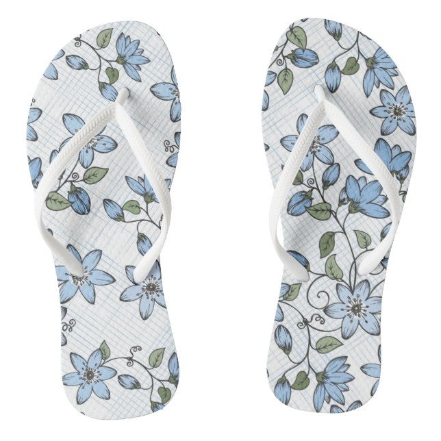 Blumenmuster 2 3 flip flops (Fußbett)