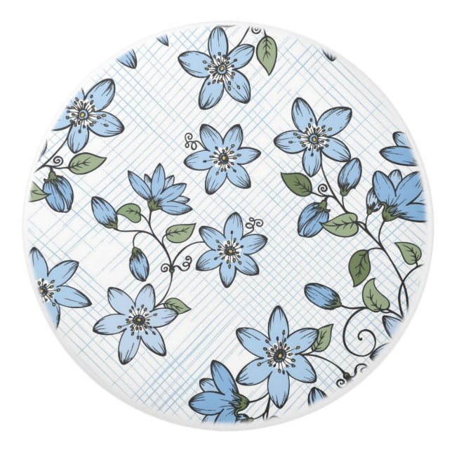 Blumenmuster 2 3 keramikknauf (Vorderseite)