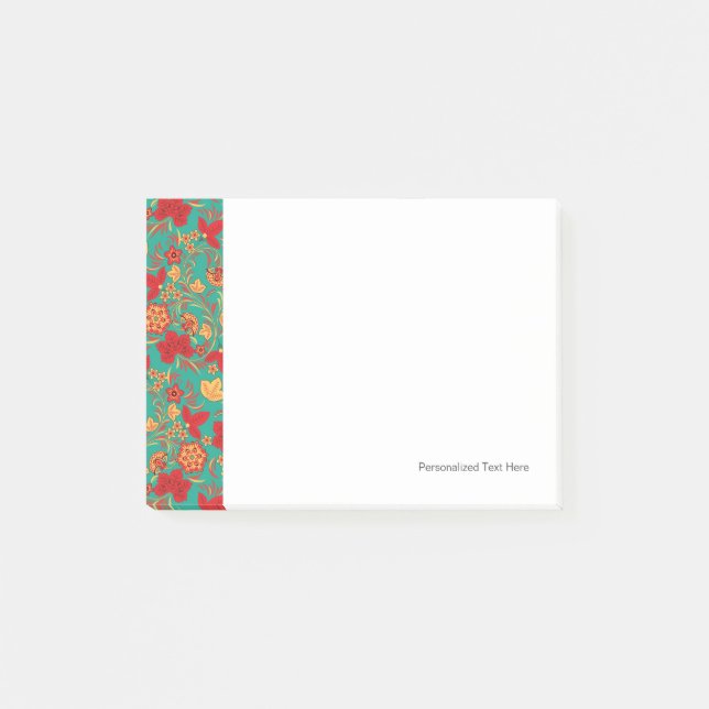 Blumenmuster 2 3 post-it klebezettel (Vorderseite)