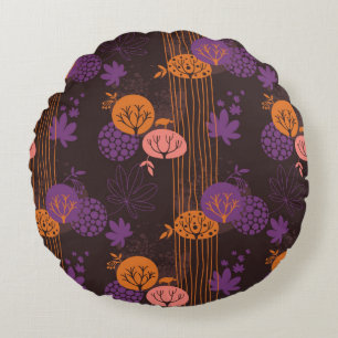 Blumenmuster 2 3 rundes kissen