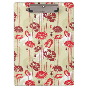 Blumenmuster 2 der abstrakten Eleganz Klemmbrett
