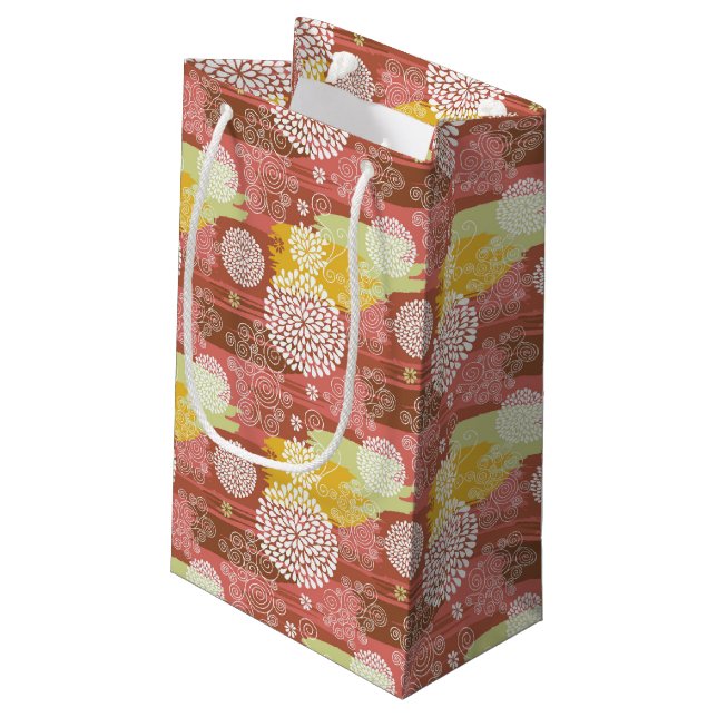Blumenmuster 2 kleine geschenktüte (Rückseite Schrägansicht)