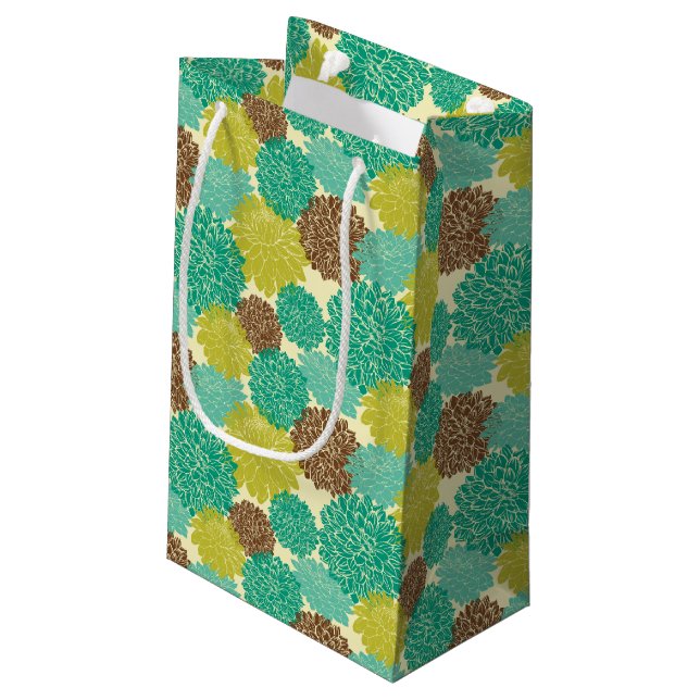 Blumenmuster 2 kleine geschenktüte (Rückseite Schrägansicht)
