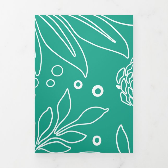 Blumenmuster 34 dreifach gefaltete urlaubskarte (Cover)