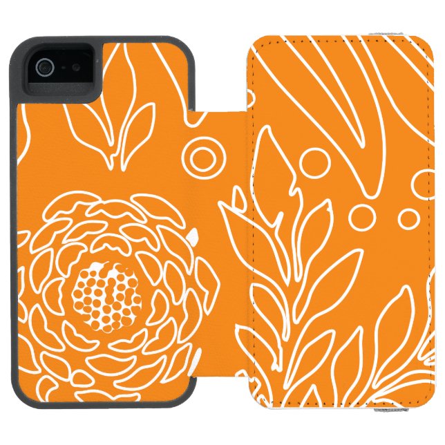 Blumenmuster 35 incipio iPhone Geldbeutel-Hülle (Folio Geöffnet)