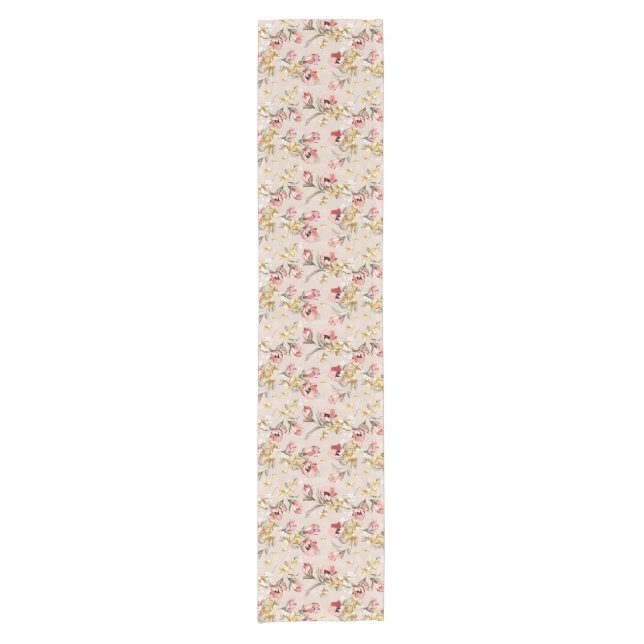 Blumenmuster 3 der abstrakten Eleganz Kurzer Tischläufer (Vorderseite)