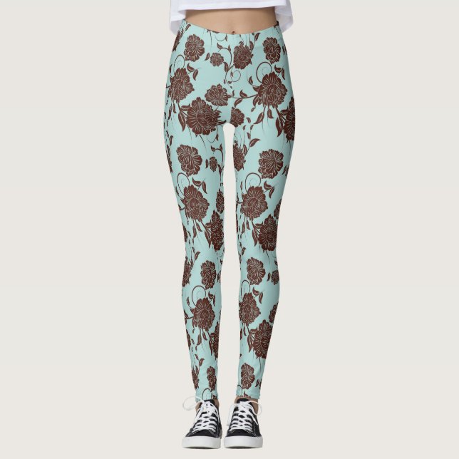 Blumenmuster 3 leggings (Vorderseite)